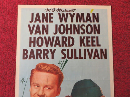 THREE GUYS NAMED MIKE US INSERT (14"x 36") POSTER JANE WYMAN VAN JOHNSON 1951