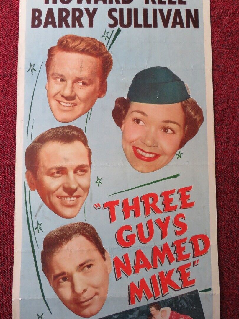 THREE GUYS NAMED MIKE US INSERT (14"x 36") POSTER JANE WYMAN VAN JOHNSON 1951