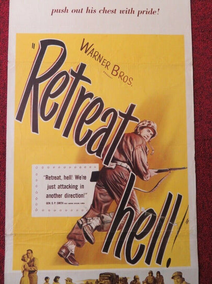 RETREAT HELL US INSERT (14"x 36") POSTER FRANK LOVEJOY RICHARD CARLSON 1952