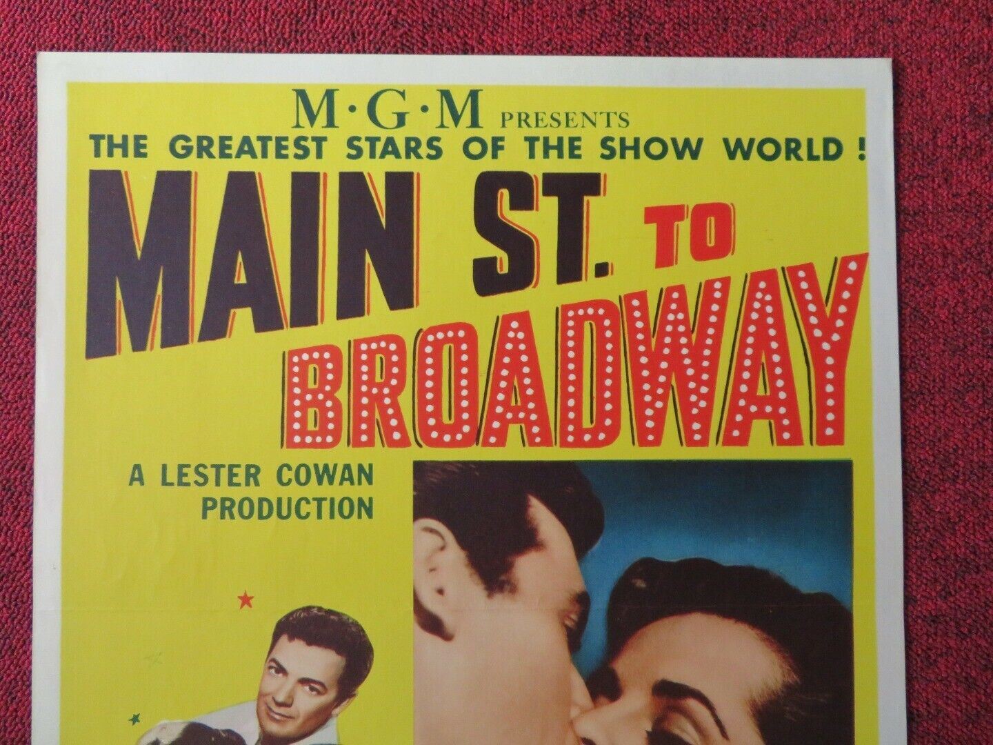 MAIN ST. TO BROADWAY  US INSERT (14"x 36") POSTER REX HARRISON HELEN HAYES 1953