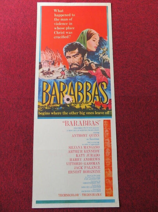 BARABBAS US INSERT (14"x 36") POSTER ANTHONY QUINN 1962