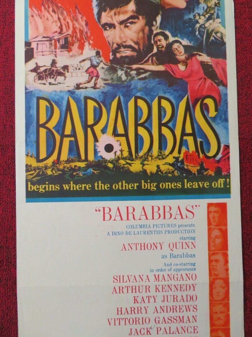 BARABBAS US INSERT (14"x 36") POSTER ANTHONY QUINN 1962