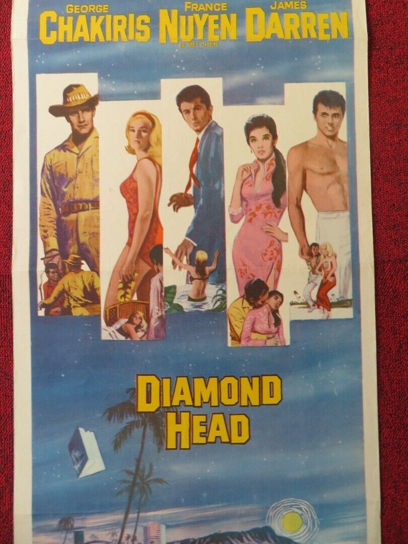 DIAMOND HEAD US INSERT (14"x 36") POSTER CHARLTON HESTON YVETTE MIMIEUX 1962