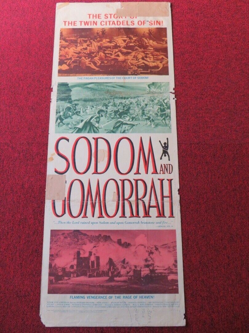 SODOM AND GOMORRAH  US INSERT (14"x 36") POSTER STEWART GRANGER PIER ANGELI 1963