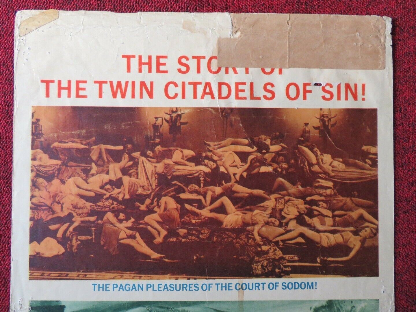 SODOM AND GOMORRAH  US INSERT (14"x 36") POSTER STEWART GRANGER PIER ANGELI 1963