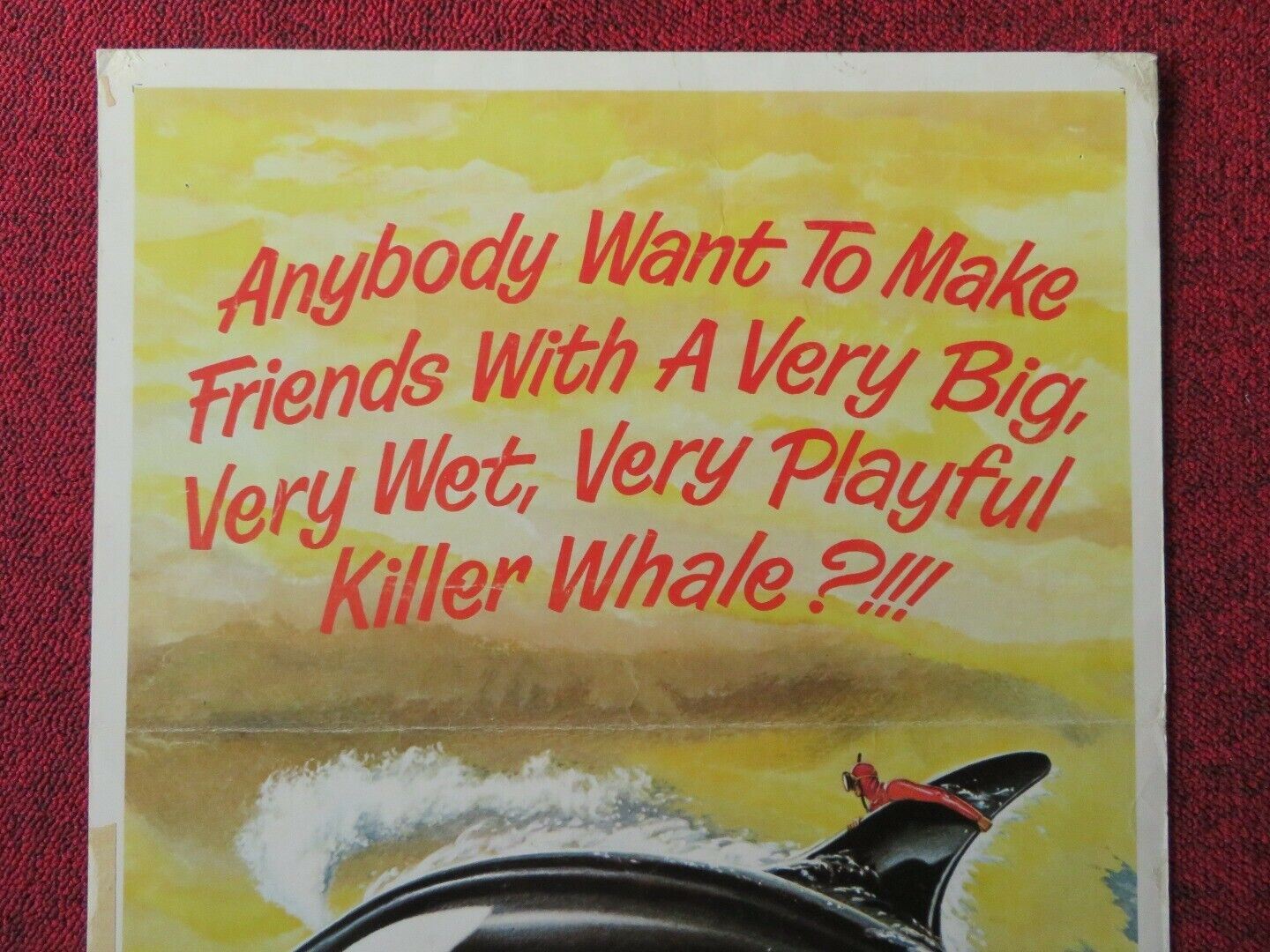 NAMU THE KILLER WHALE  US INSERT (14"x 36") POSTER ROBERT LANSING 1966