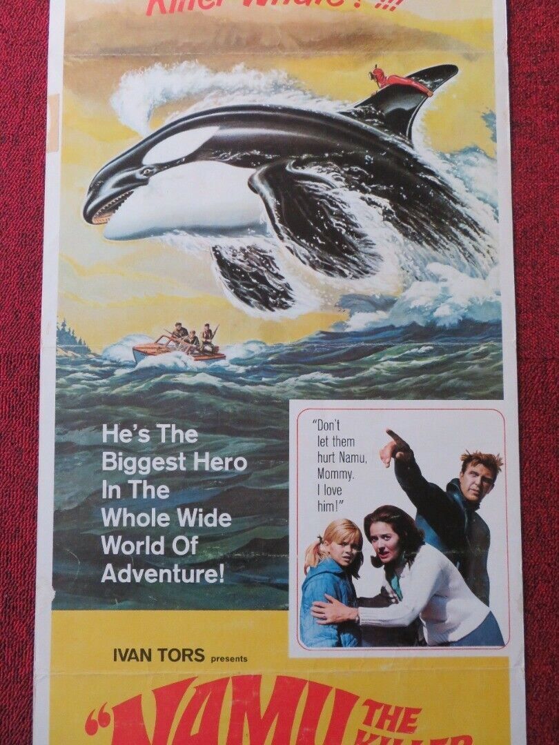 NAMU THE KILLER WHALE  US INSERT (14"x 36") POSTER ROBERT LANSING 1966