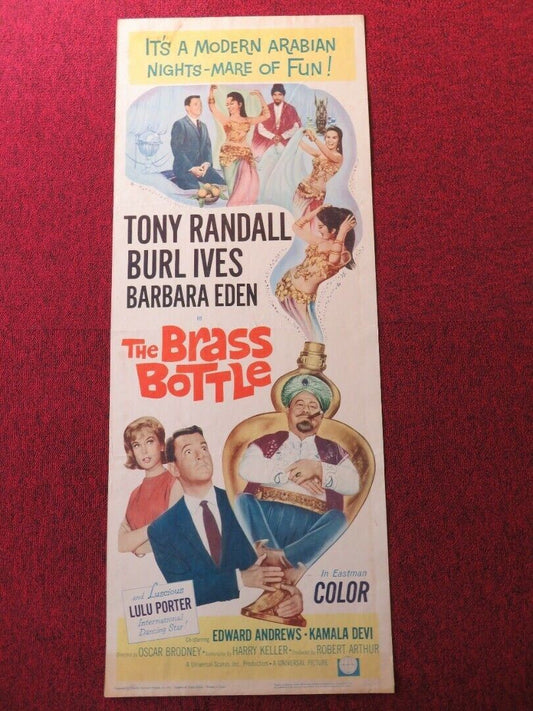 THE BRASS BOTTLE  US INSERT (14"x 36") POSTER TONY RANDALL BURL IVES 1964