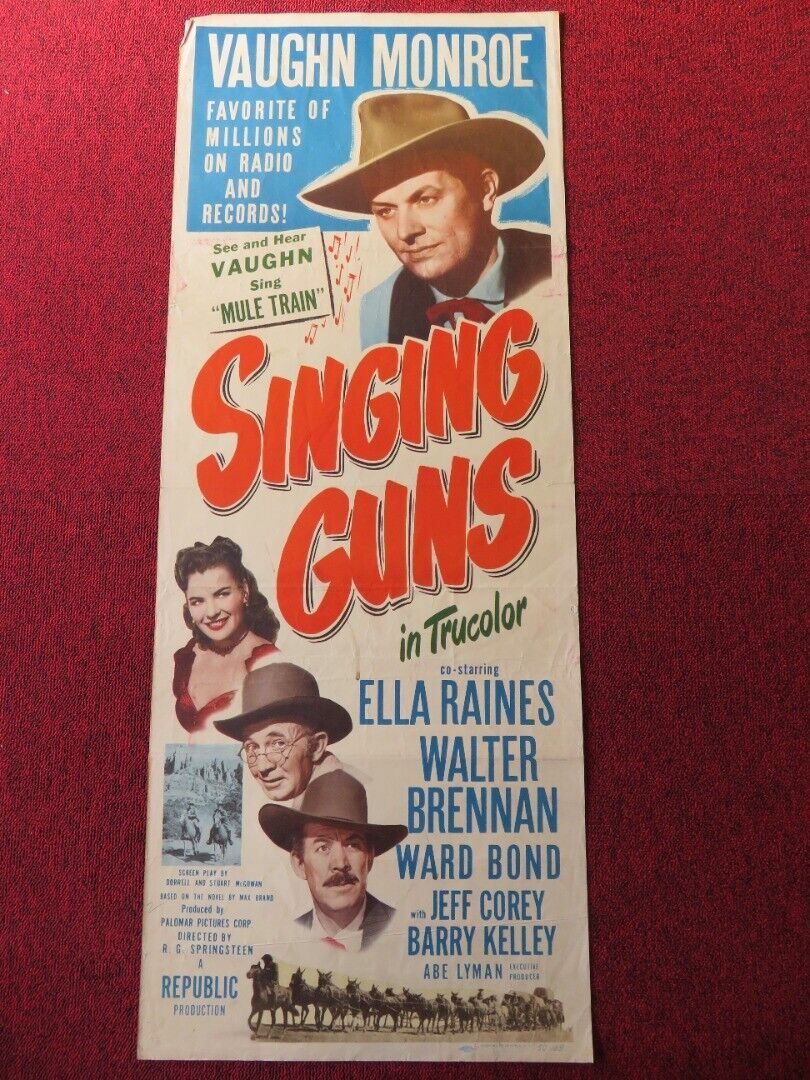 SINGING GUNS US INSERT (14"x 36") POSTER VAUGN MONROE ELLA RAINES 1950