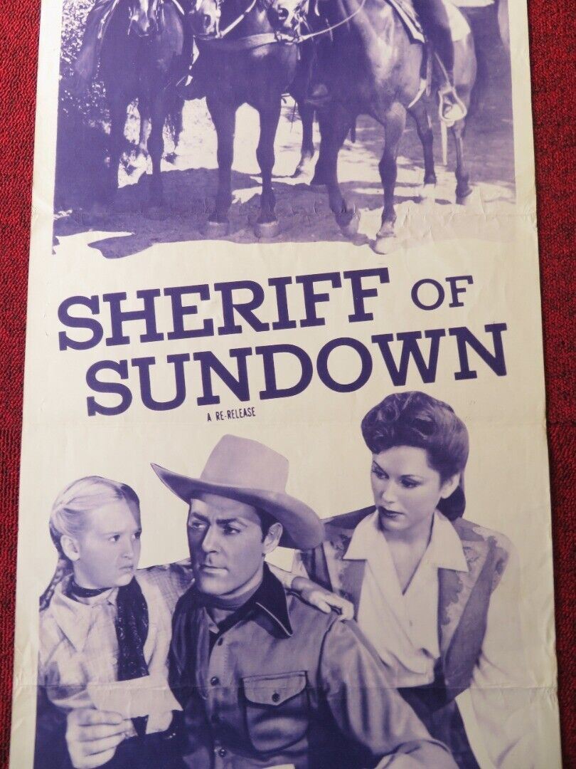 SHERIFF OF SUNDOWN RE RELEASE US INSERT (14"x 36") POSTER ALLAN LANE 1954