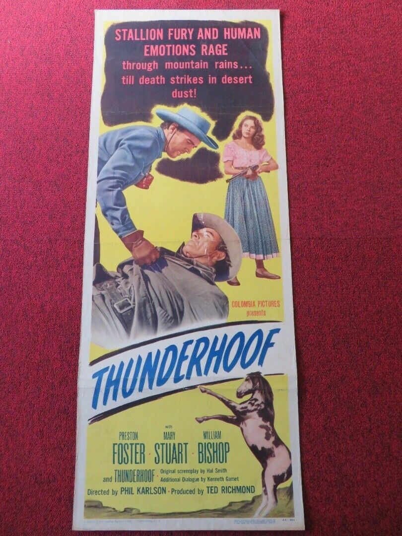 THUNDERHOOF  US INSERT (14"x 36") POSTERPRESTON FOSTER MARY STUART 1948