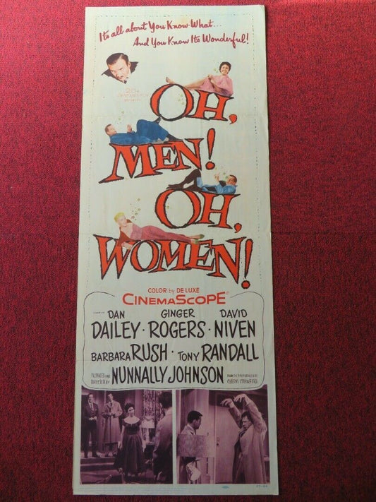 OH, MEN! OH WOMEN! US INSERT (14"x 36") POSTER GINGER ROGERS DAN DAILEY 1957