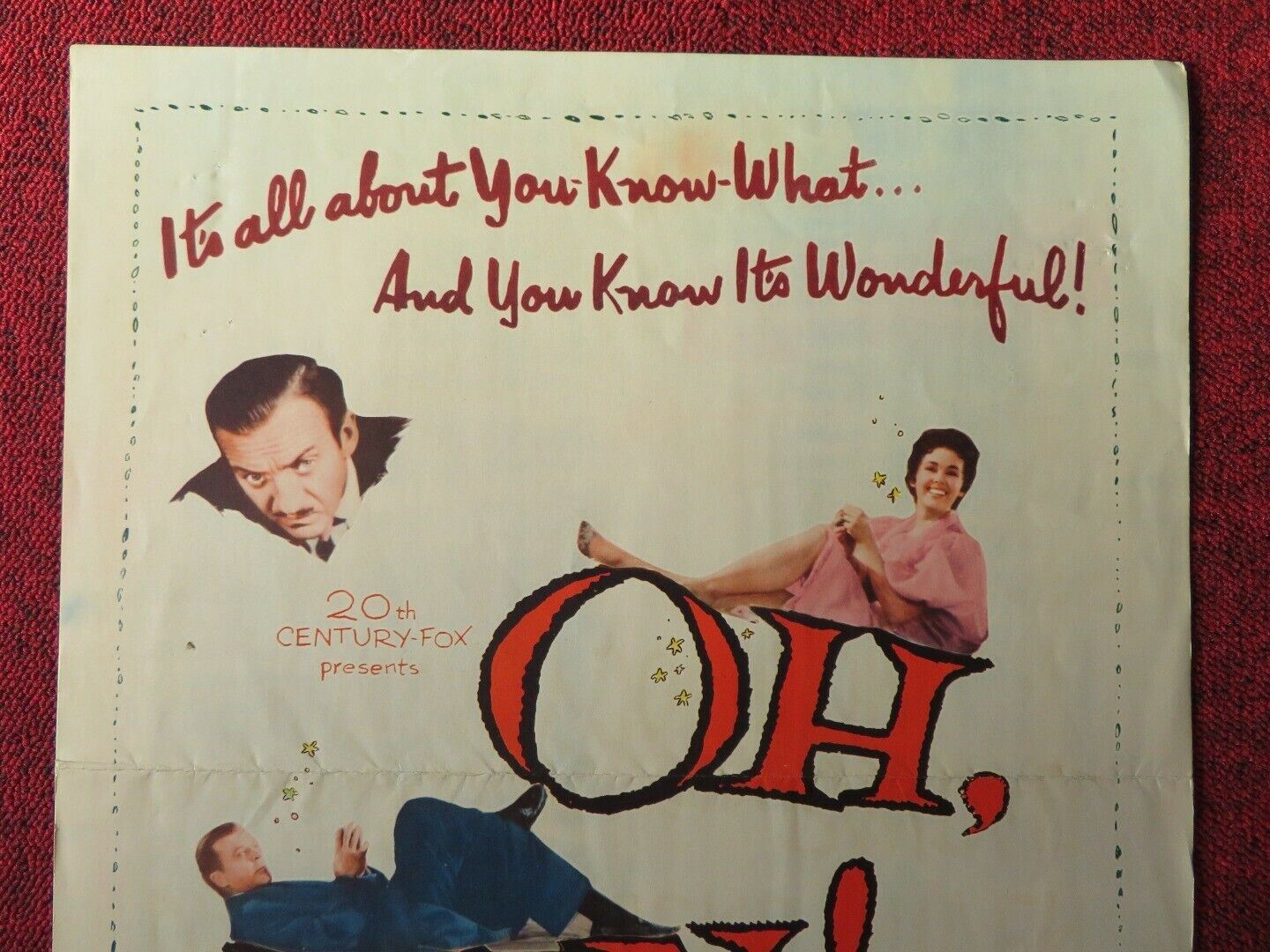 OH, MEN! OH WOMEN! US INSERT (14"x 36") POSTER GINGER ROGERS DAN DAILEY 1957