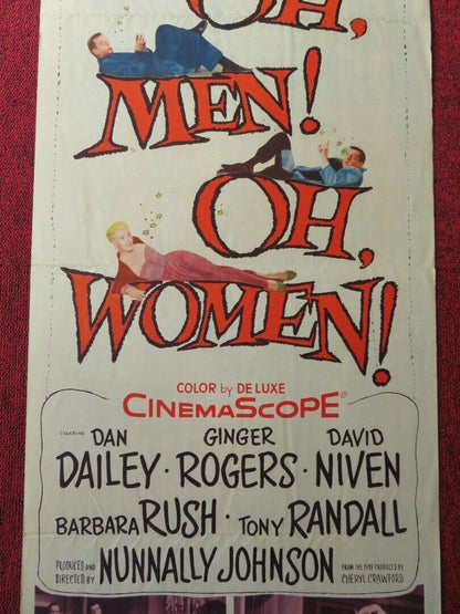 OH, MEN! OH WOMEN! US INSERT (14"x 36") POSTER GINGER ROGERS DAN DAILEY 1957