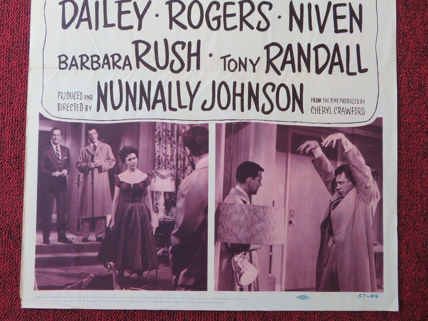 OH, MEN! OH WOMEN! US INSERT (14"x 36") POSTER GINGER ROGERS DAN DAILEY 1957