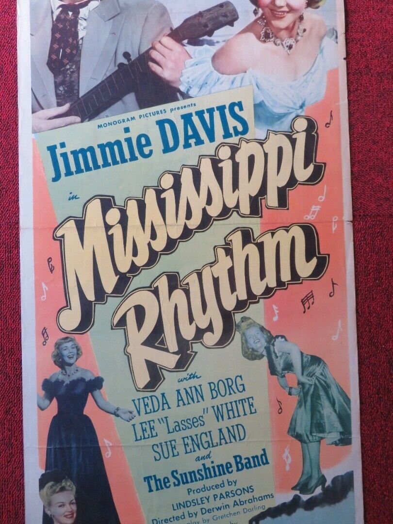 MISSISSIPPI RHYTHM US INSERT (14"x 36") POSTER JIMMIE DAVIS 1949