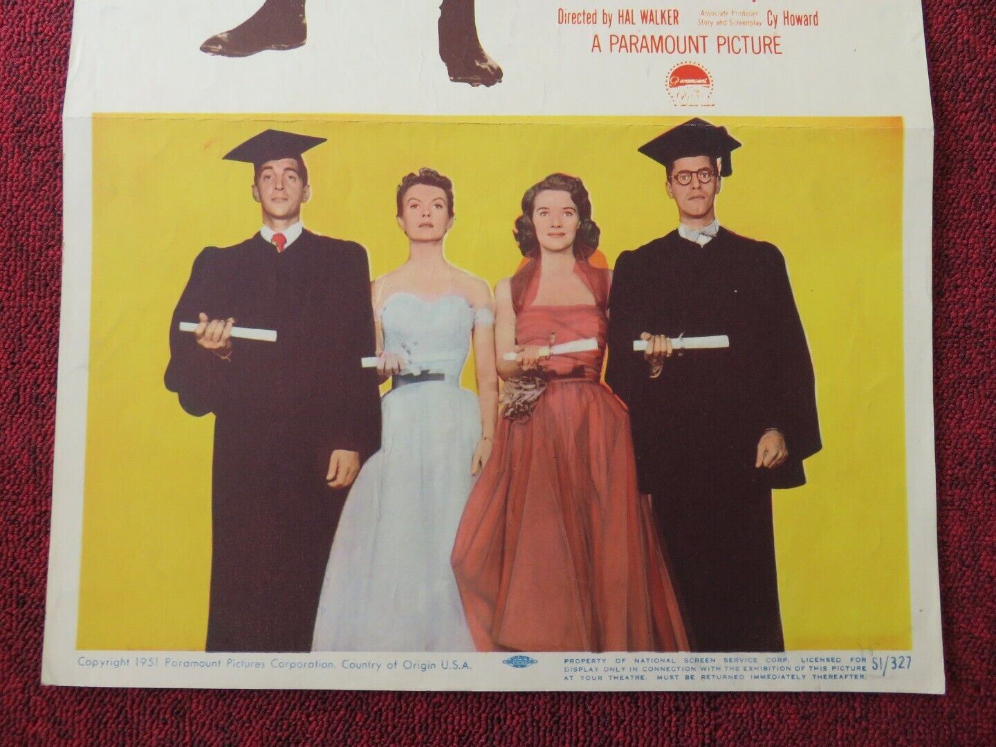 THAT'S MY BOY  US INSERT (14"x 36") POSTER DEAN MARTIN JERRY LEWIS 1950