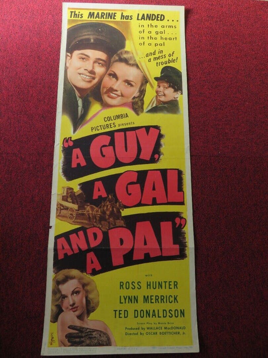 A GUY, A GAL AND A PAL  US INSERT (14"x 36") POSTER ROSS HUNTER 1945