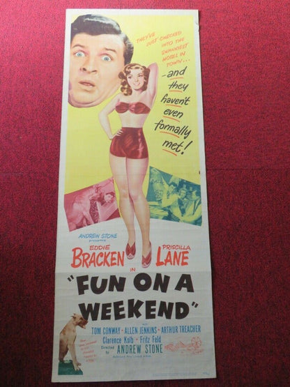 FUN ON A WEEKEND  US INSERT (14"x 36") POSTER EDDIE BRACKEN PRISCILLA LANE 1947