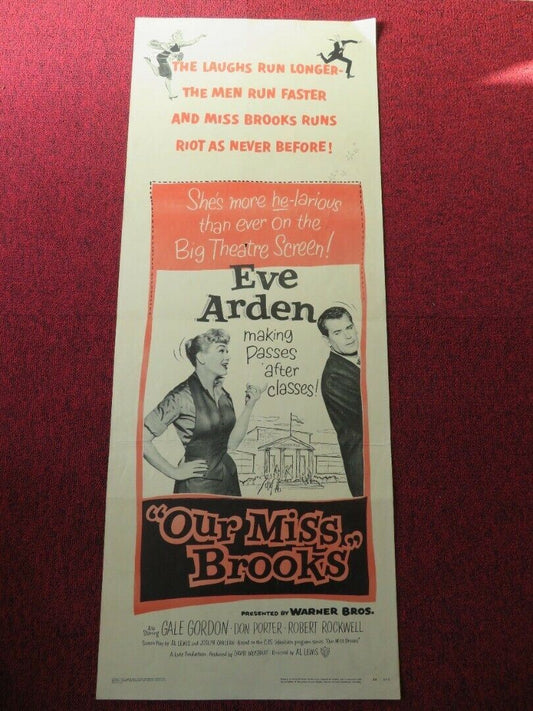 OUR MISS BROOKS  US INSERT (14"x 36") POSTER EVE ARDEN GALE GORDON 1956