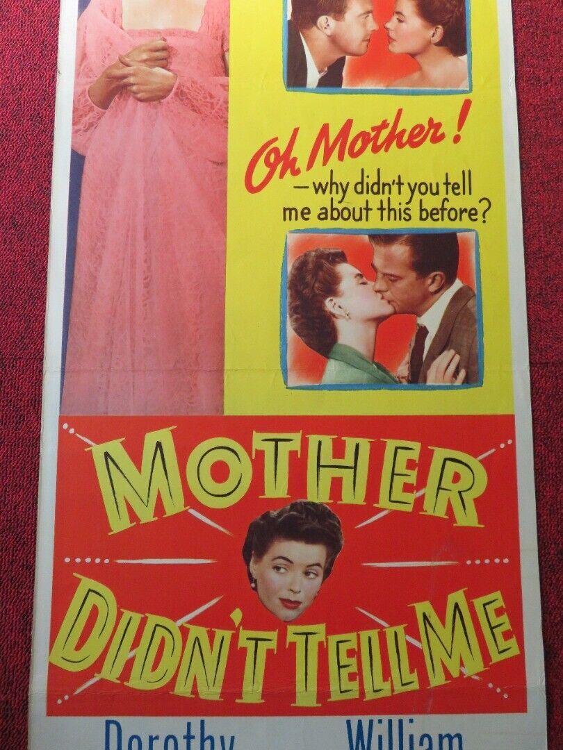 MOTHER DIDN'T TELL ME  US INSERT (14"x 36") POSTER DOROTHY MCGUIRE 1950