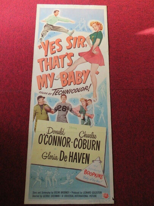 YES SIR, THAT'S MY BABY  US INSERT (14"x 36") POSTER DONALD O'CONNER 1949