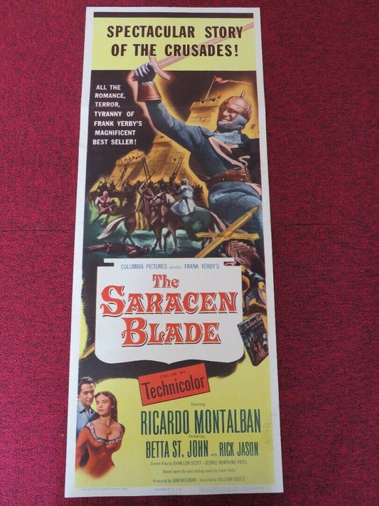 THE SARACEN BLADE  US INSERT (14"x 36") POSTER RICADO MONTALBAN 1954