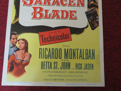 THE SARACEN BLADE  US INSERT (14"x 36") POSTER RICADO MONTALBAN 1954