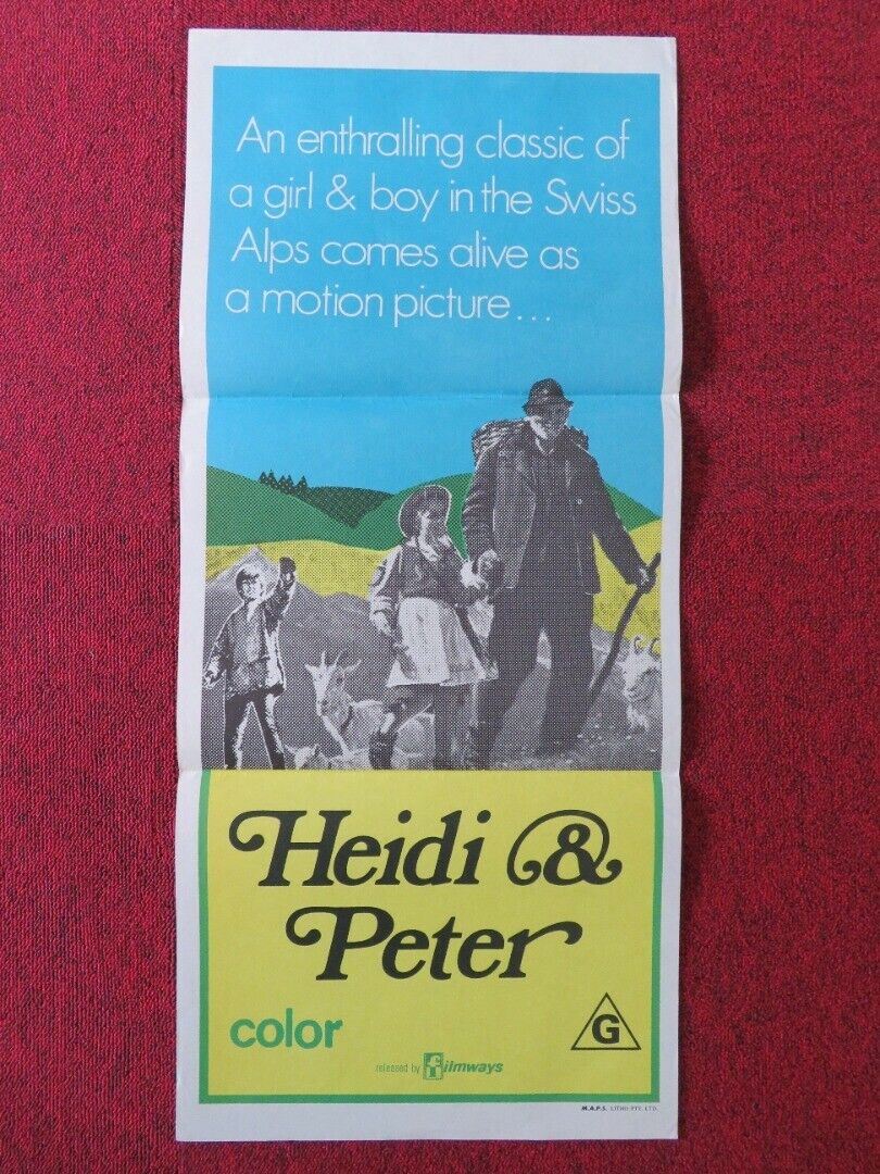 HEIDI AND PETER  FOLDED AUSTRALIAN DAYBILL POSTER HEINRICH GRETLER 1955