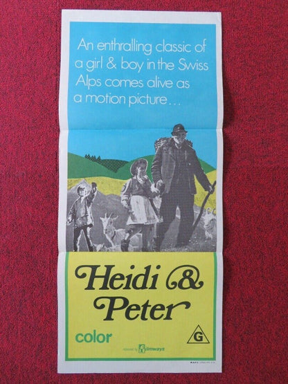 HEIDI AND PETER  FOLDED AUSTRALIAN DAYBILL POSTER HEINRICH GRETLER 1955