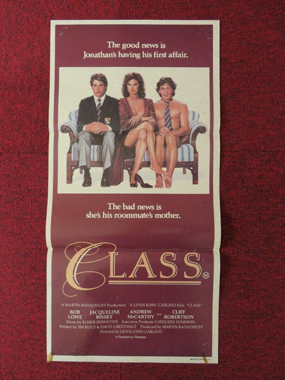 CLASS FOLDED AUSTRALIAN DAYBILL POSTER ROB LOWE ANDREW MCCARTHY 1983