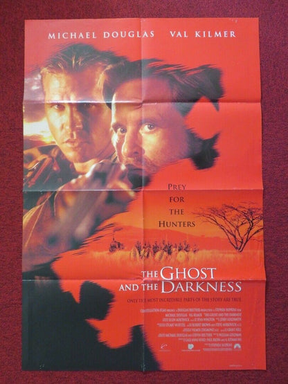 THE GHOST AND THE DARKNESS  FOLDED US ONE SHEET POSTER MICHAEL DOUGLASS 1996