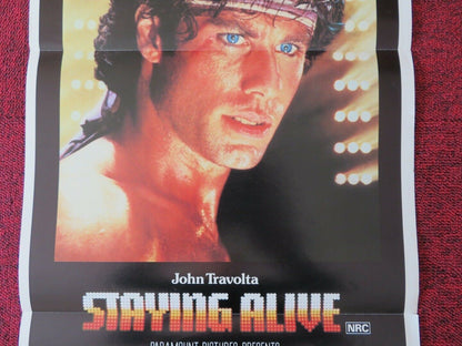 STAYING ALIVE FOLDED AUSTRALIAN DAYBILL POSTER JOHN TRAVOLTA CYNTHIA RHODES 1983