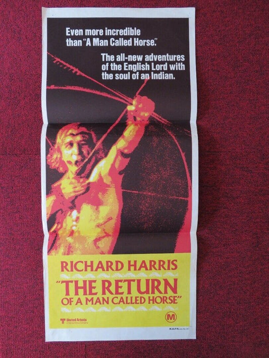 THE RETURN OF A MAN CALLED HORSE FOLDED AUSTRALIAN DAYBILL POSTER 1976