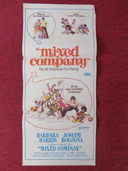 MIXED COMPANY FOLDED AUSTRALIAN DAYBILL POSTER BARBARA HARRIS JOSEPH BOLOGNA '74