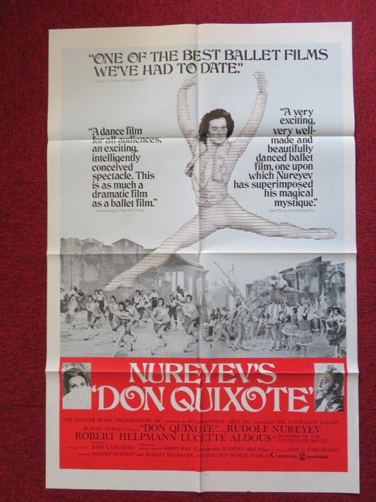 DON QUIXOTE  FOLDED US ONE SHEET POSTER RUDOLF NUREYEV 1973