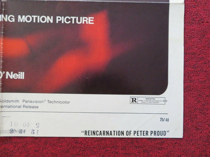 REINCARNATION OF PETER PROUD  FOLDED US ONE SHEET POSTER MICHAEL SARRAZIN 1975