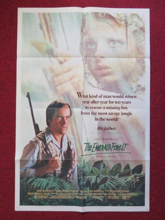 THE EMERALD FOREST FOLDED US ONE SHEET POSTER POWERS BOOTHE MEG FOSTER  1985