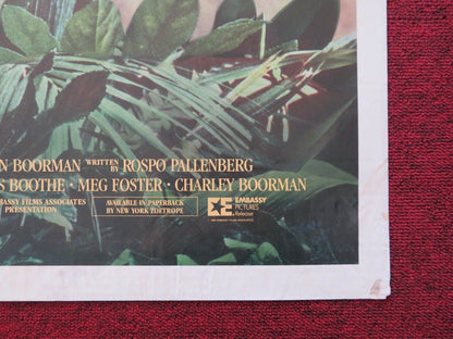 THE EMERALD FOREST FOLDED US ONE SHEET POSTER POWERS BOOTHE MEG FOSTER  1985