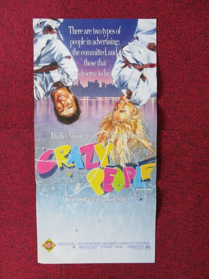 CRAZY PEOPLE FOLDED AUSTRALIAN DAYBILL POSTER DUDLEY MOORE  DARYL HANNAH 1990