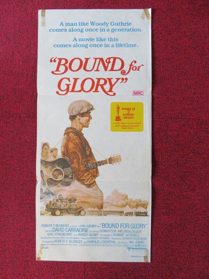 BOUND FOR GLORY FOLDED AUSTRALIAN DAYBILL POSTER DAVID CARRADINE RONNY COX 1976