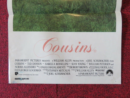 COUSINS FOLDED AUSTRALIAN DAYBILL POSTER Ted Danson Isabella Rossellini 1989