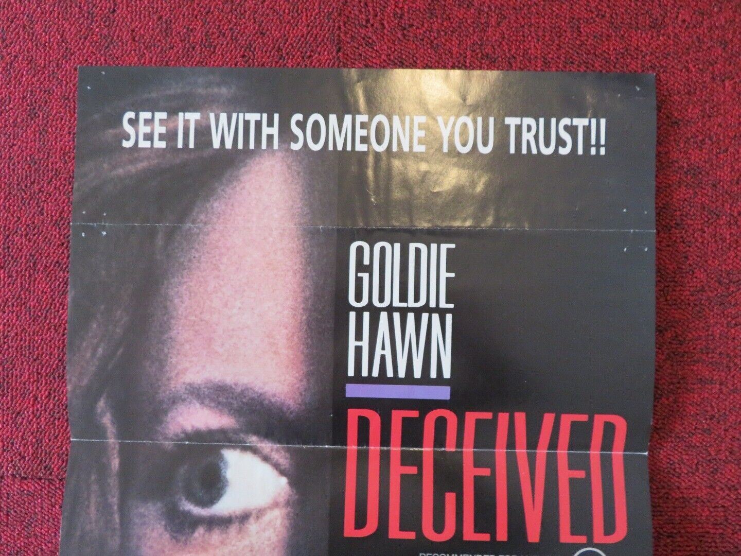 DECEIVED FOLDED AUSTRALIAN DAYBILL POSTER GOLDIE HAWN 1991