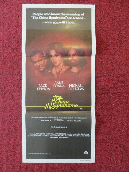 THE CHINA SYNDROME FOLDED AUSTRALIAN DAYBILL POSTER Jane Fonda Jack Lemmon 1979