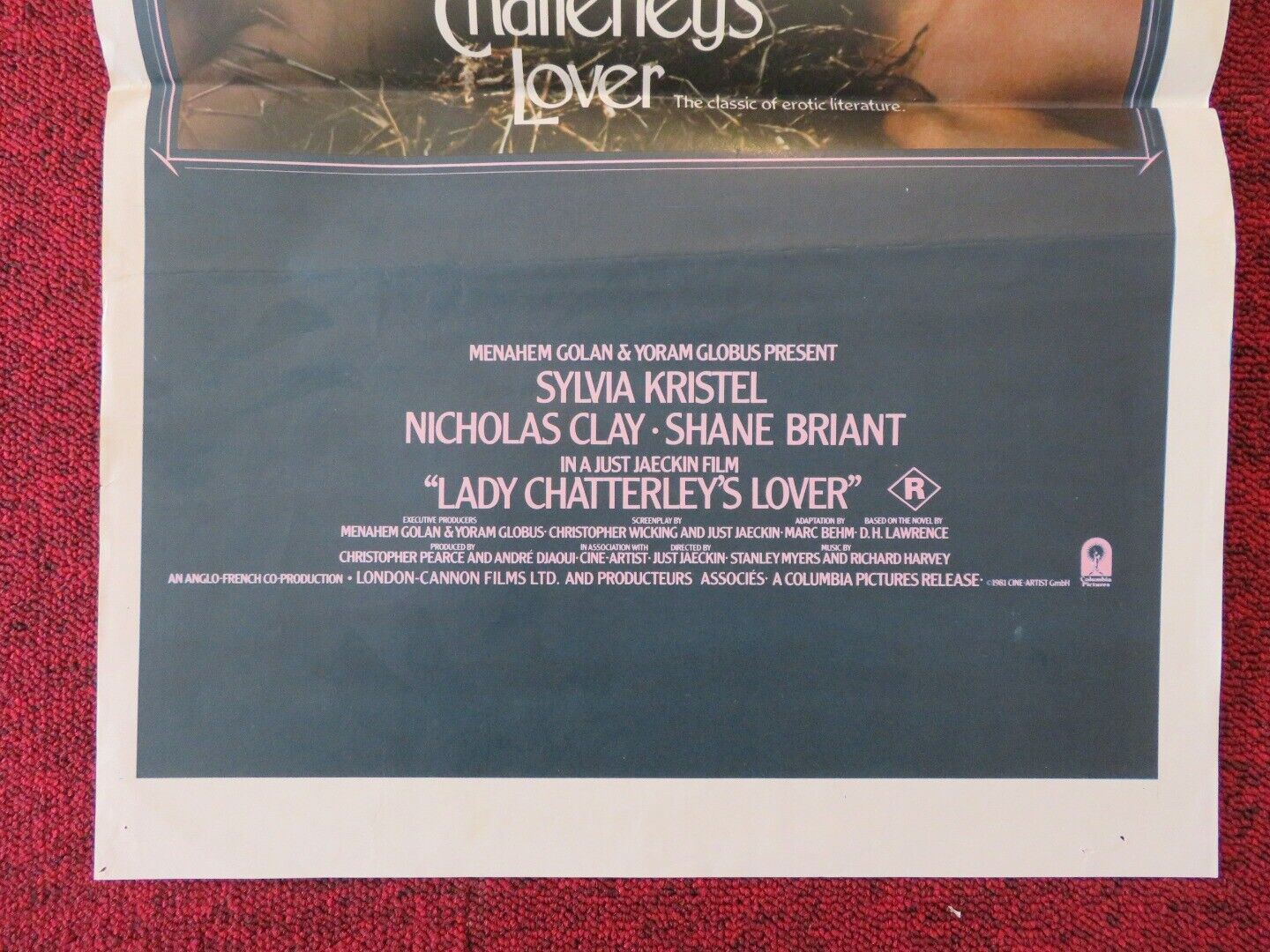 LADY CHATTERLEY'S LOVER FOLDED AUSTRALIAN DAYBILL POSTER Sylvia Kristel 1981