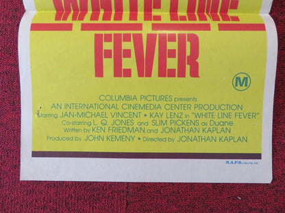 WHITE LINE FEVER FOLDED AUSTRALIAN DAYBILL POSTER Jan-Michael Vincent 1975