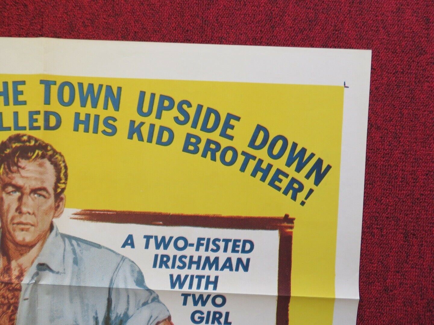 GET OUTTA' TOWN   FOLDED US ONE SHEET POSTER DOUG WILSON TONY LOUIS 1959