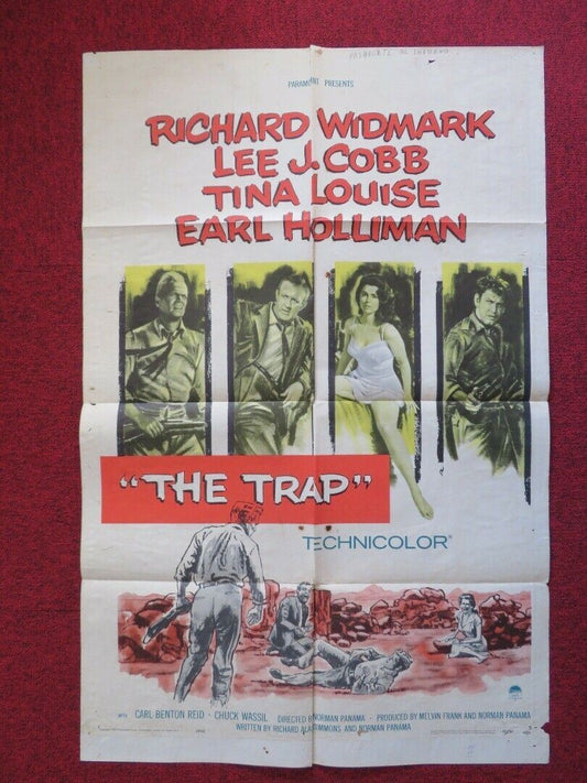 THE TRAP  FOLDED US ONE SHEET POSTER RICHARD WIDMARK LEE J.COBB 1959