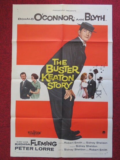 THE BUSTER KEATON STORY   FOLDED US ONE SHEET POSTER DONALD O'CONNER 1957