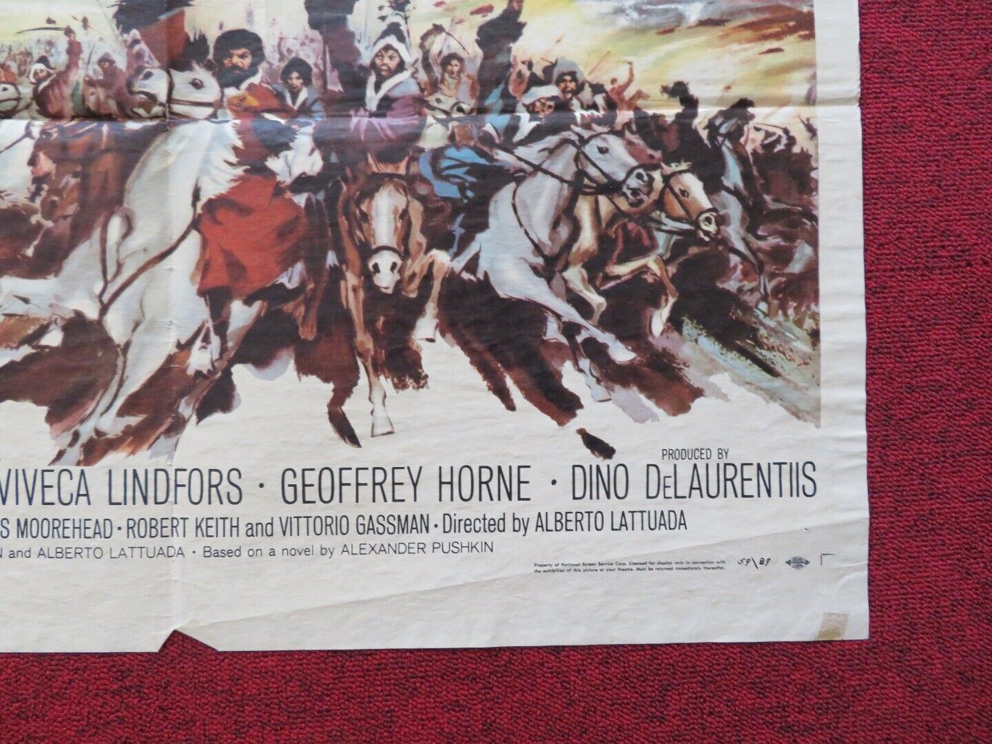 TEMPEST   FOLDED US ONE SHEET POSTER VAN HEFLIN SILVANA MANGANO 1959